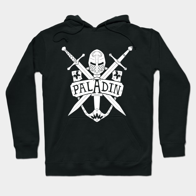 Paladin Class - White Design Hoodie by CliffeArts